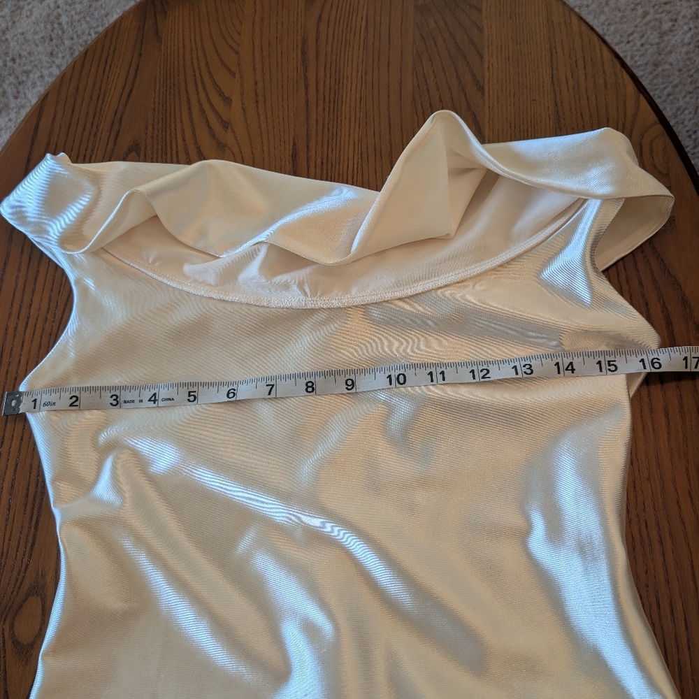 Shimmery eggshell bodysuit, size XS - NEW - Picture 10 of 10
